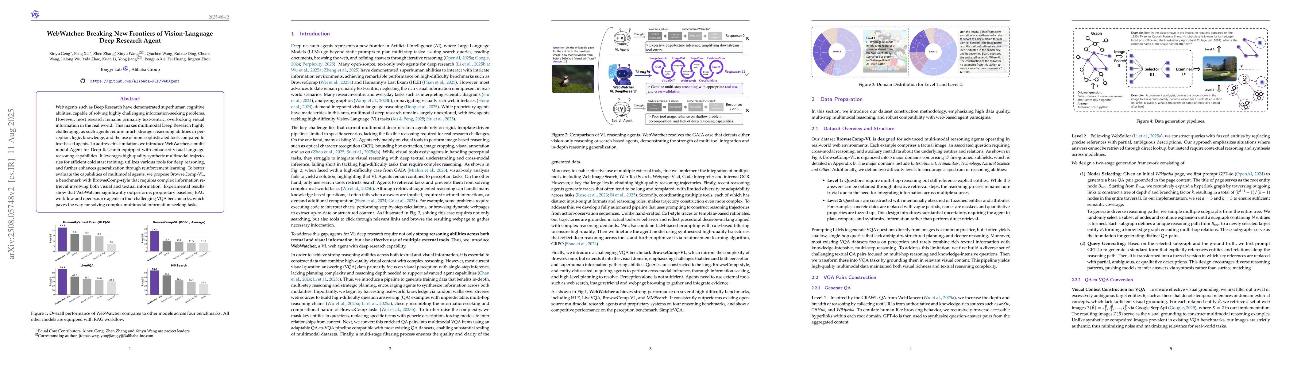 Thumbnail for WebWatcher: Breaking New Frontier of Vision-Language Deep Research Agent