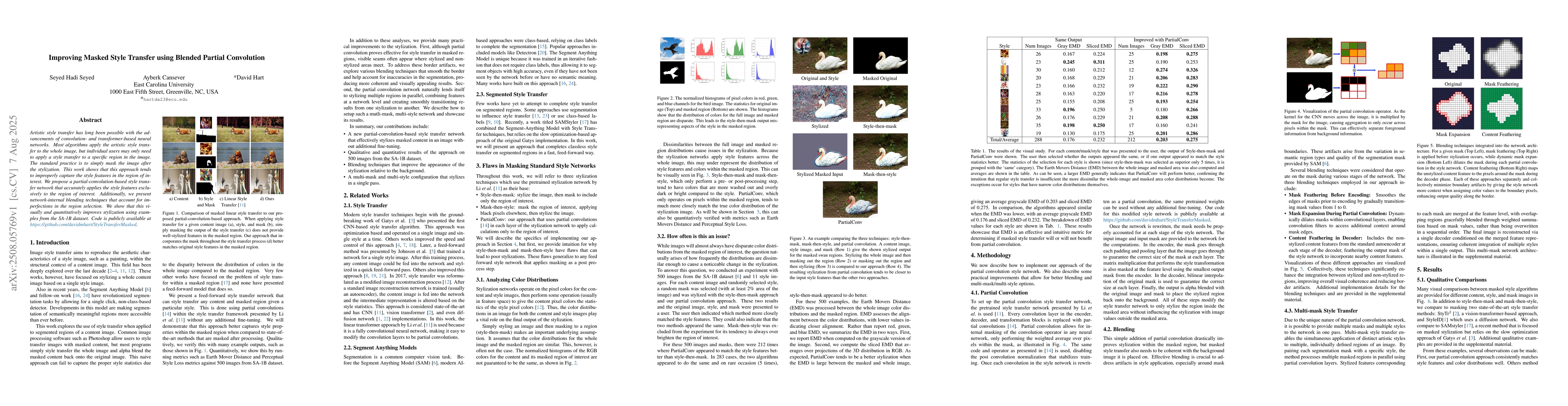 Thumbnail for Improving Masked Style Transfer using Blended Partial Convolution