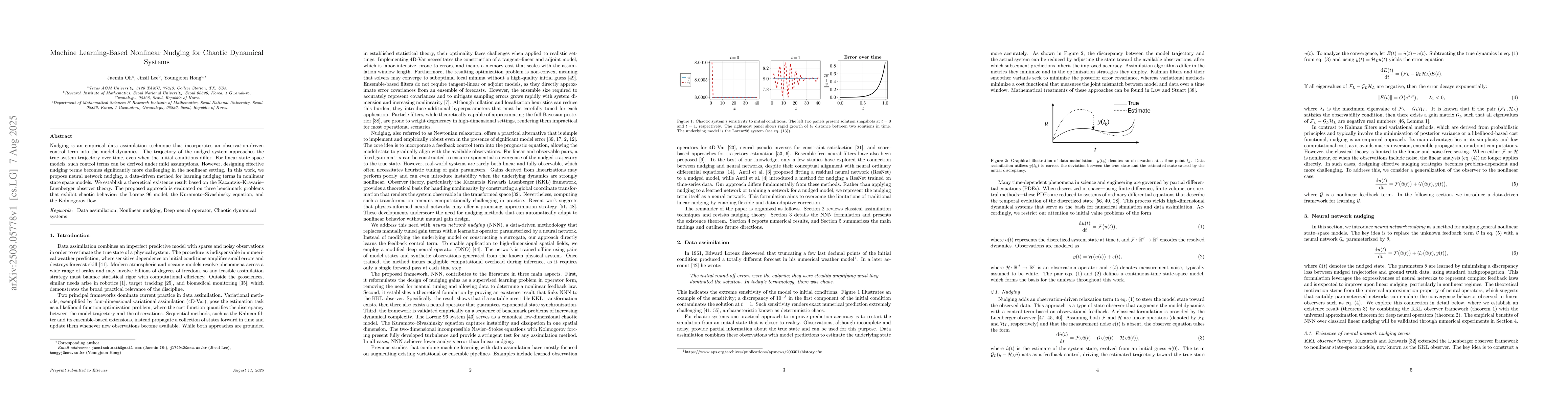 Thumbnail for Machine Learning-Based Nonlinear Nudging for Chaotic Dynamical Systems