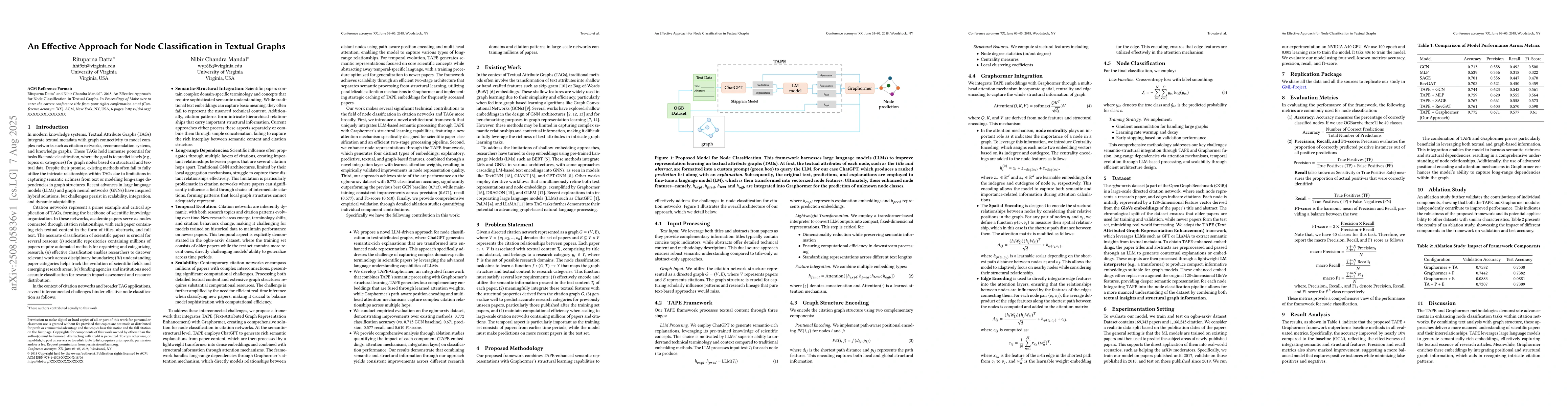 Thumbnail for An Effective Approach for Node Classification in Textual Graphs