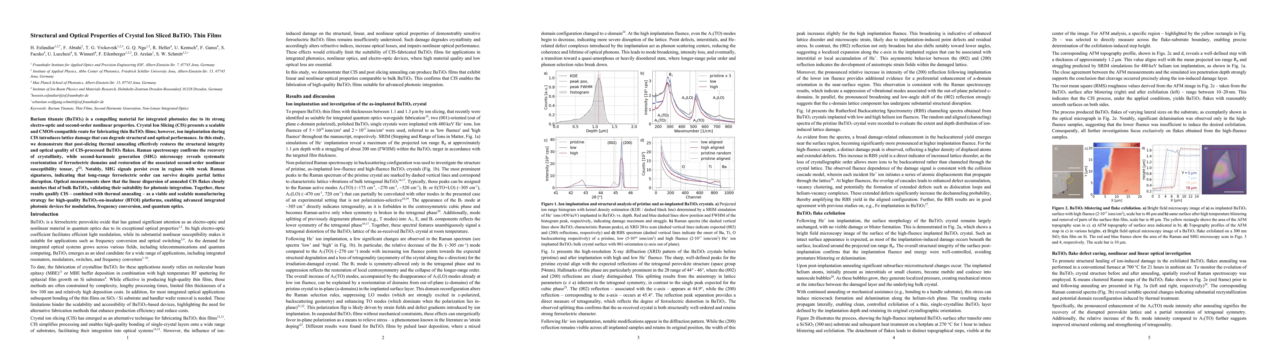 Thumbnail for Structural and Optical Properties of Crystal Ion Sliced BaTiO$_3$ Thin
  Films