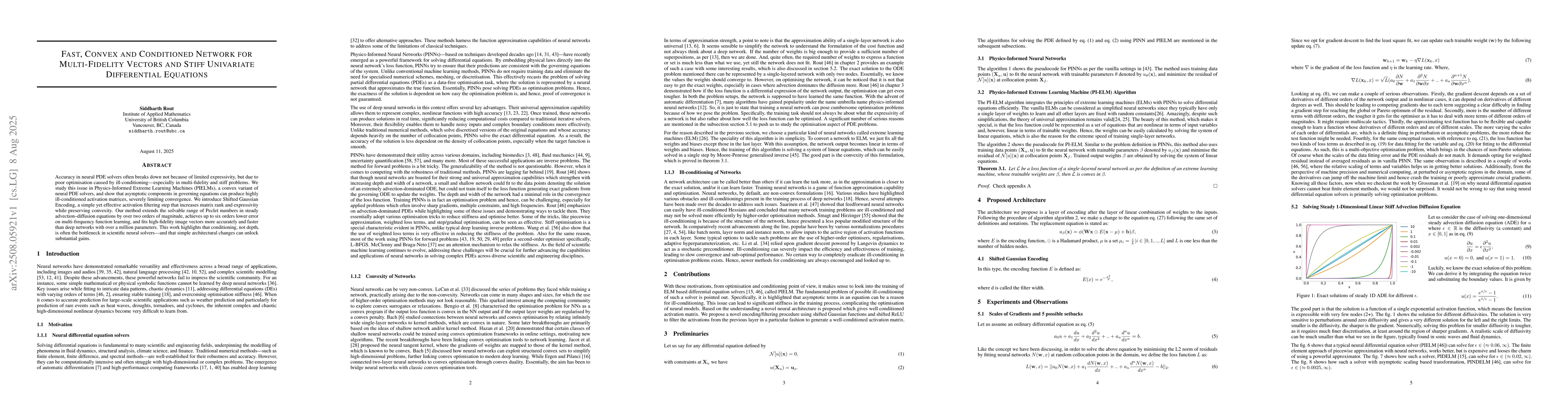 Thumbnail for Fast, Convex and Conditioned Network for Multi-Fidelity Vectors and
  Stiff Univariate Differential Equations