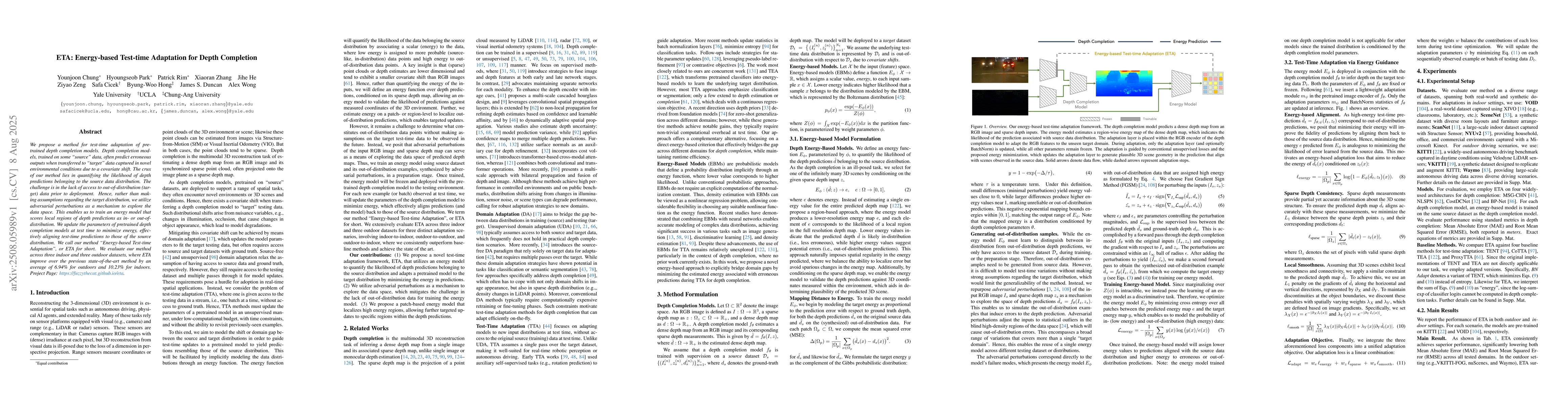 Thumbnail for ETA: Energy-based Test-time Adaptation for Depth Completion