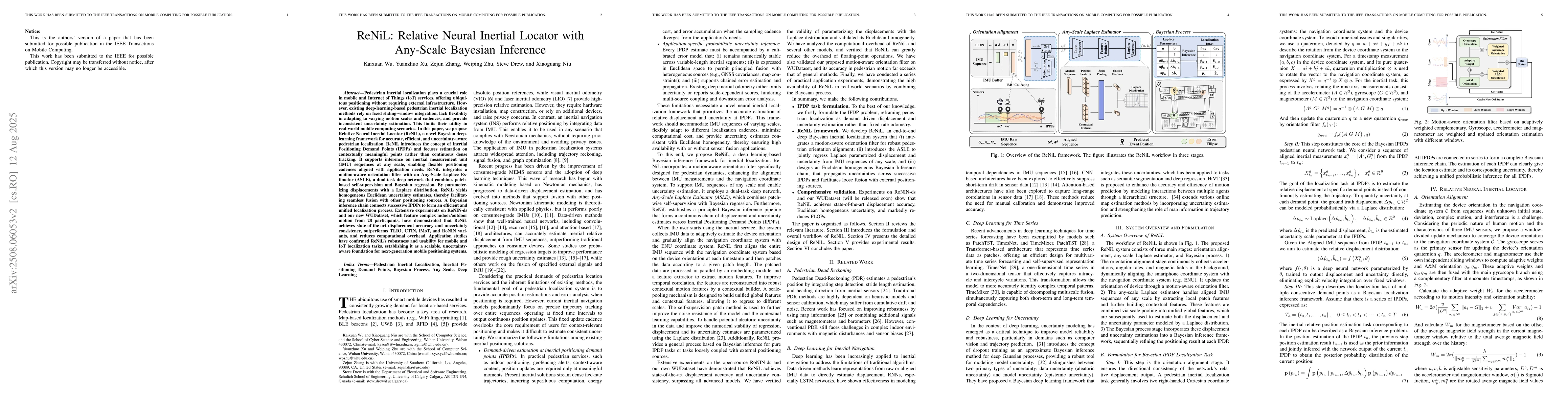 Thumbnail for ReNiL: Relative Neural Inertial Locator with Any-Scale Bayesian
  Inference
