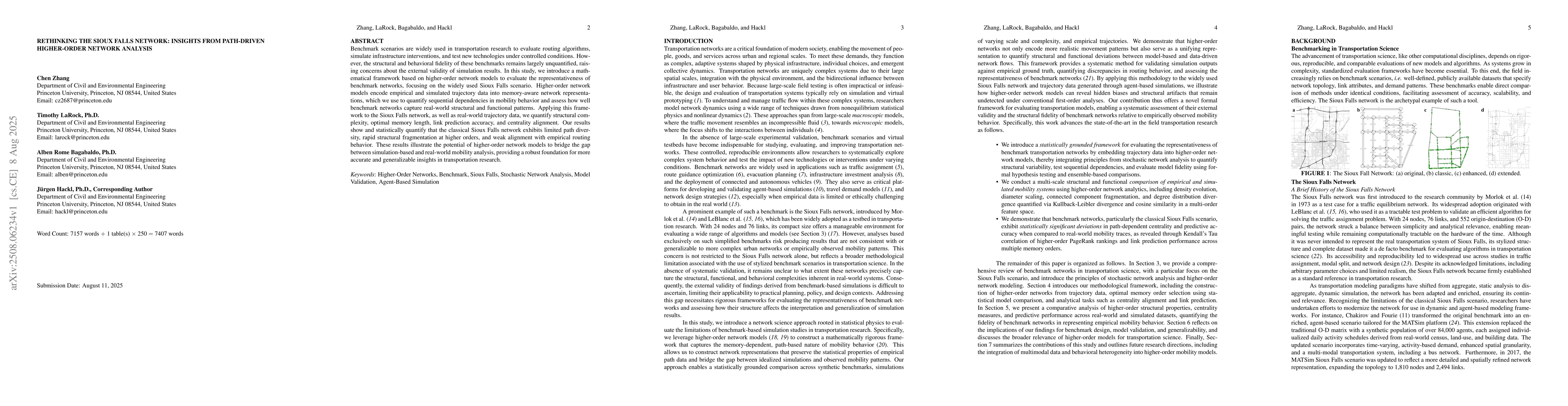 Thumbnail for Rethinking the Sioux Falls Network: Insights from Path-Driven
  Higher-Order Network Analysis