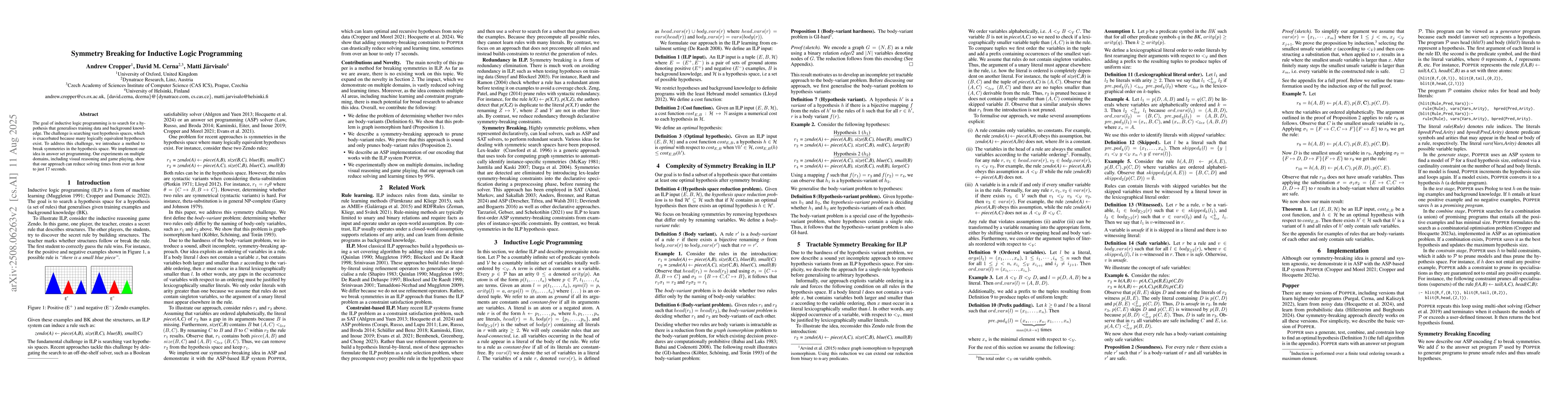 Thumbnail for Symmetry breaking for inductive logic programming