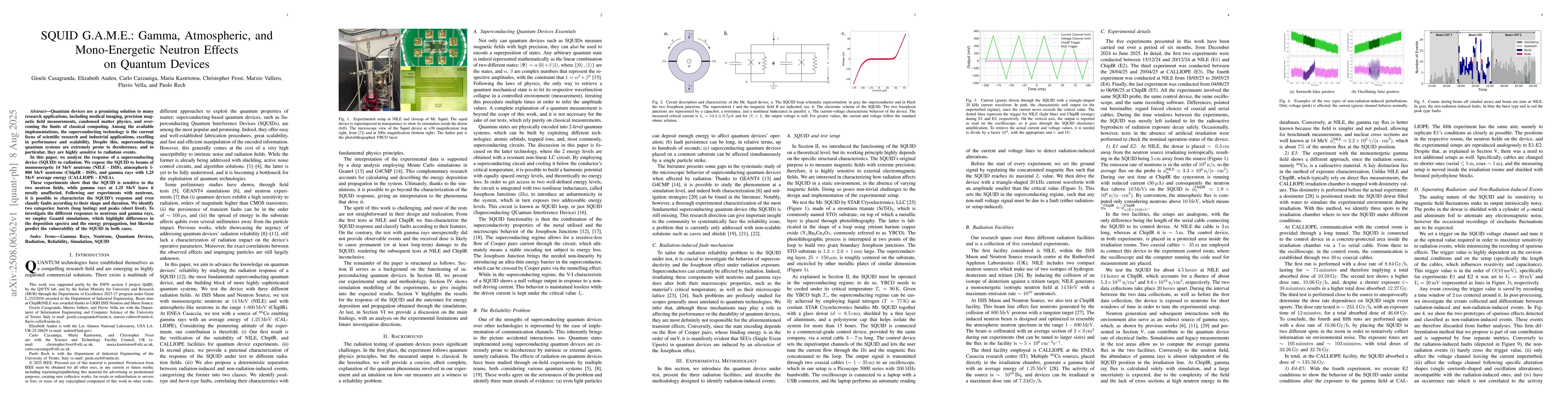 Thumbnail for SQUID G.A.M.E.: Gamma, Atmospheric, and Mono-Energetic Neutron Effects
  on Quantum Devices