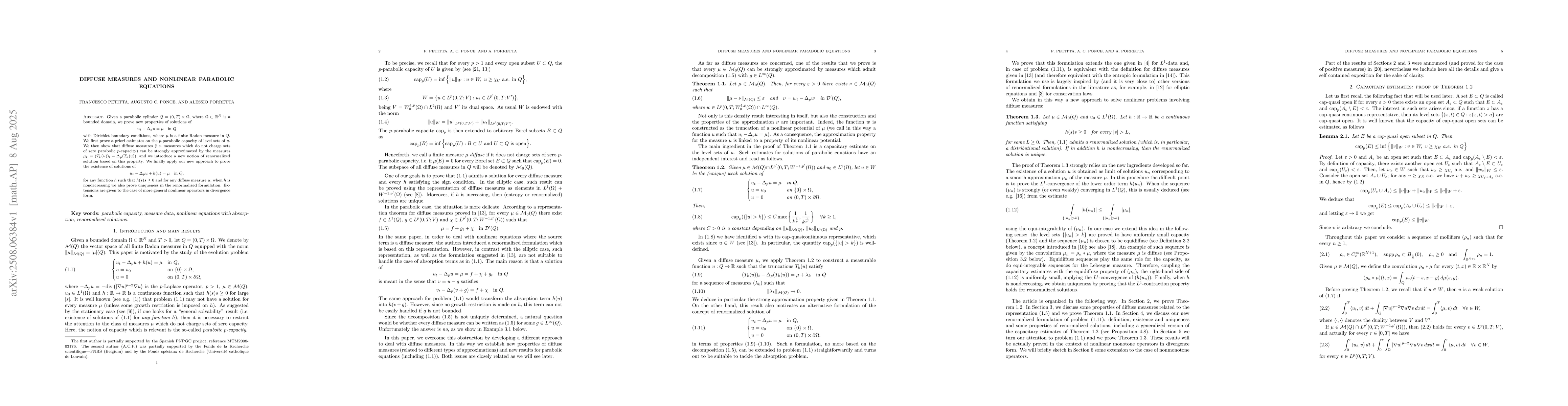 Thumbnail for Diffuse measures and nonlinear parabolic equations