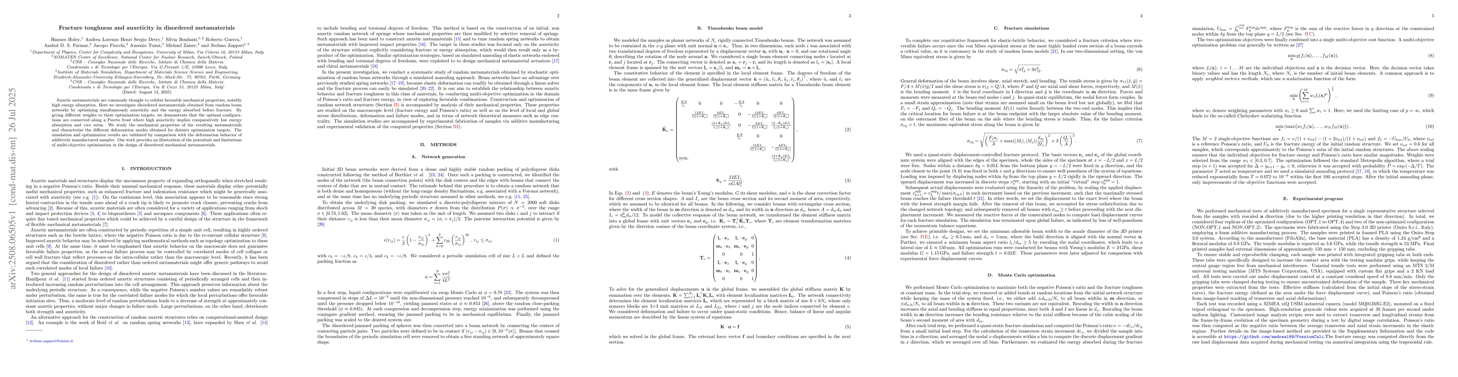 Thumbnail for Fracture toughness and auxeticity in disordered metamaterials