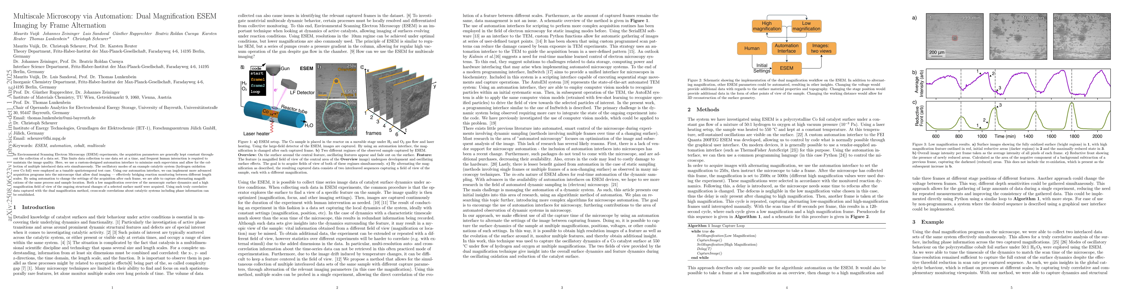 Thumbnail for Multiscale Microscopy via Automation: Dual Magnification ESEM Imaging by
  Frame Alternation