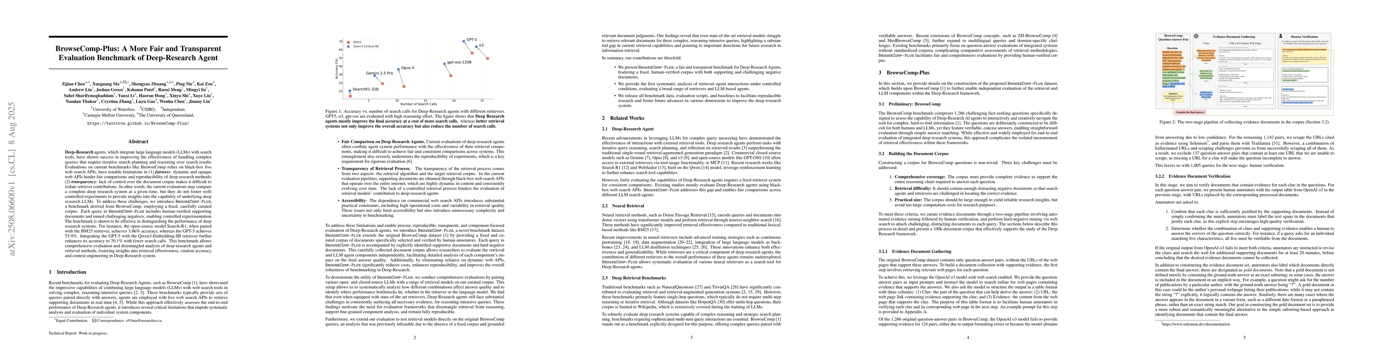 Thumbnail for BrowseComp-Plus: A More Fair and Transparent Evaluation Benchmark of
  Deep-Research Agent
