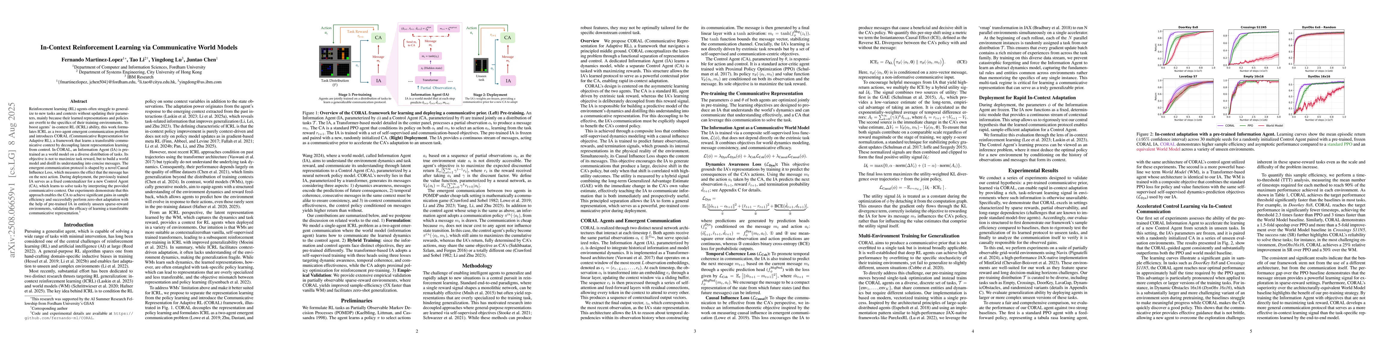 Thumbnail for In-Context Reinforcement Learning via Communicative World Models