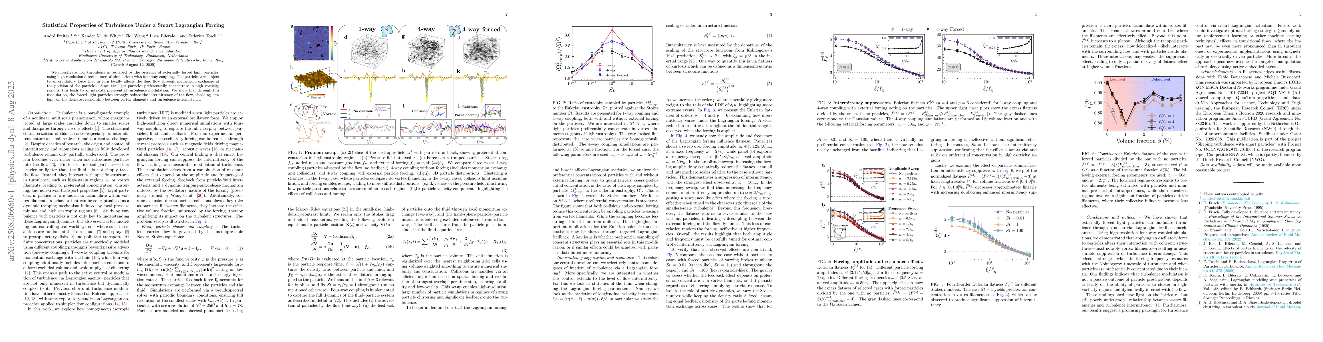 Thumbnail for Statistical Properties of Turbulence Under a Smart Lagrangian Forcing