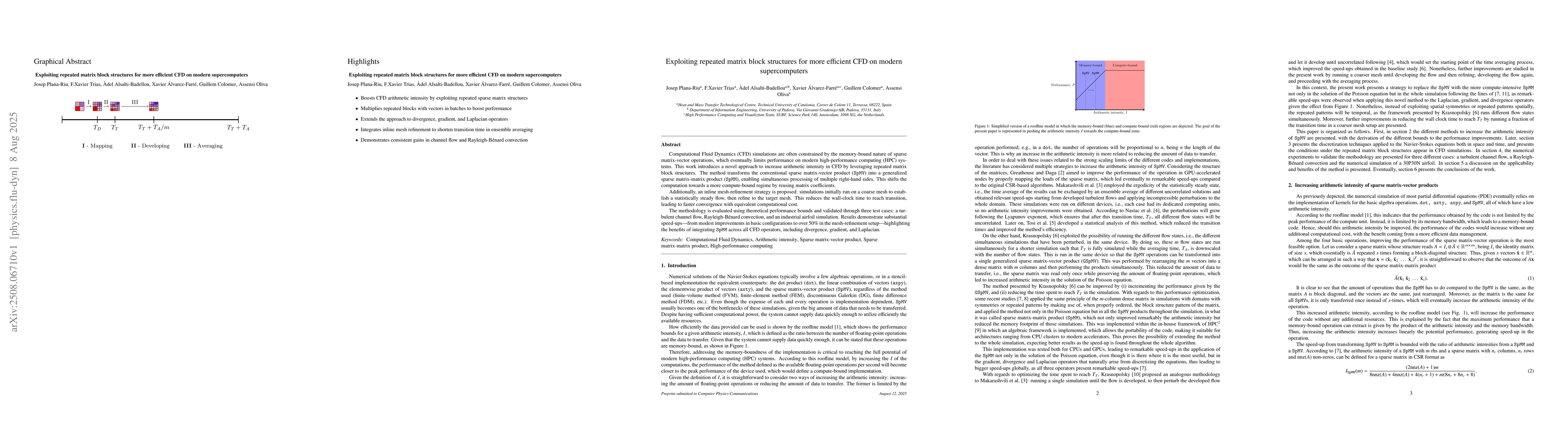 Thumbnail for Exploiting repeated matrix block structures for more efficient CFD on
  modern supercomputers