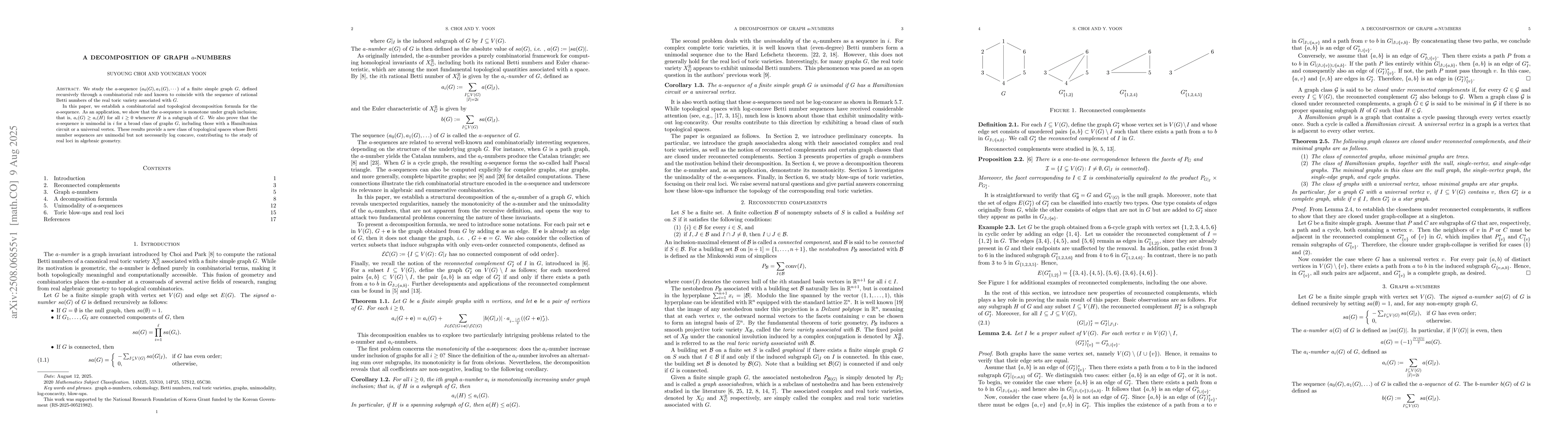 Thumbnail for A decomposition of graph a-numbers