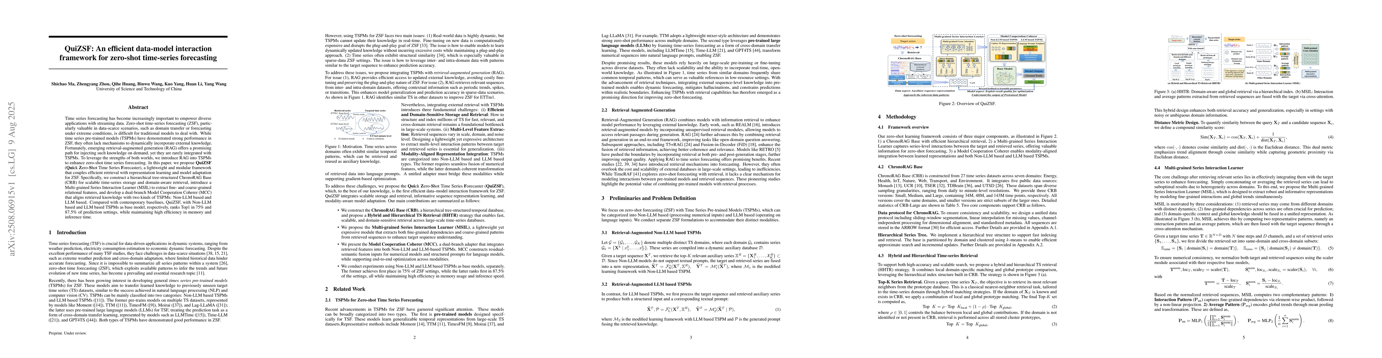 Thumbnail for QuiZSF: An efficient data-model interaction framework for zero-shot
  time-series forecasting