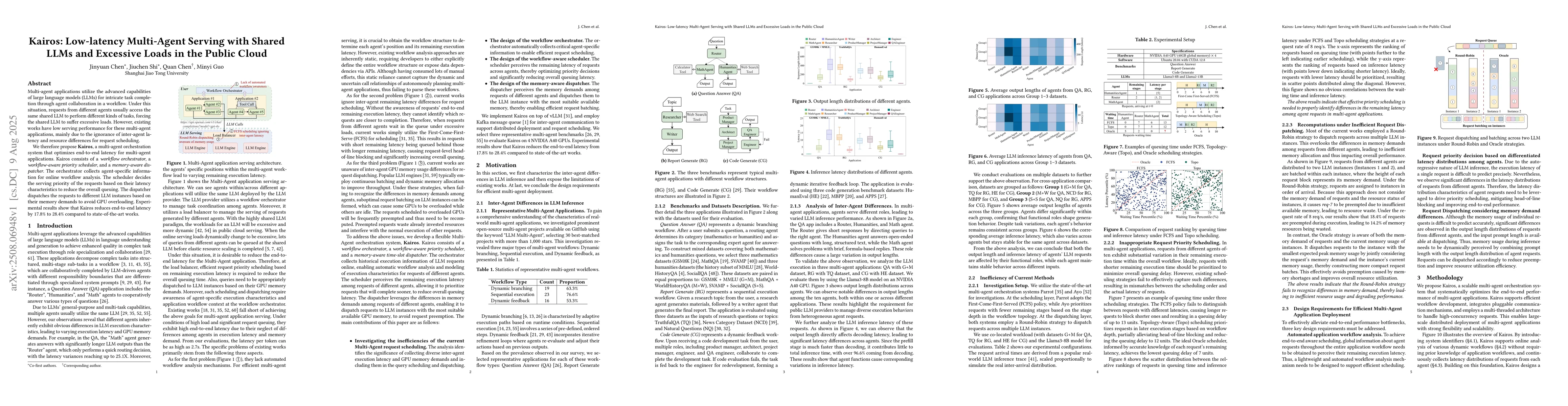 Thumbnail for Kairos: Low-latency Multi-Agent Serving with Shared LLMs and Excessive
  Loads in the Public Cloud
