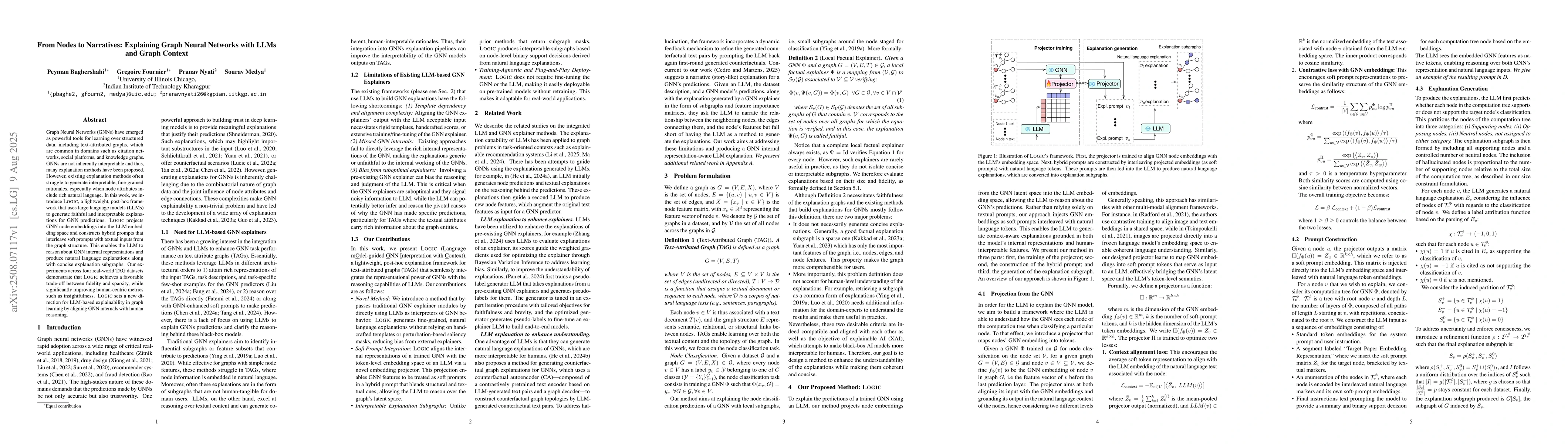 Thumbnail for From Nodes to Narratives: Explaining Graph Neural Networks with LLMs and
  Graph Context