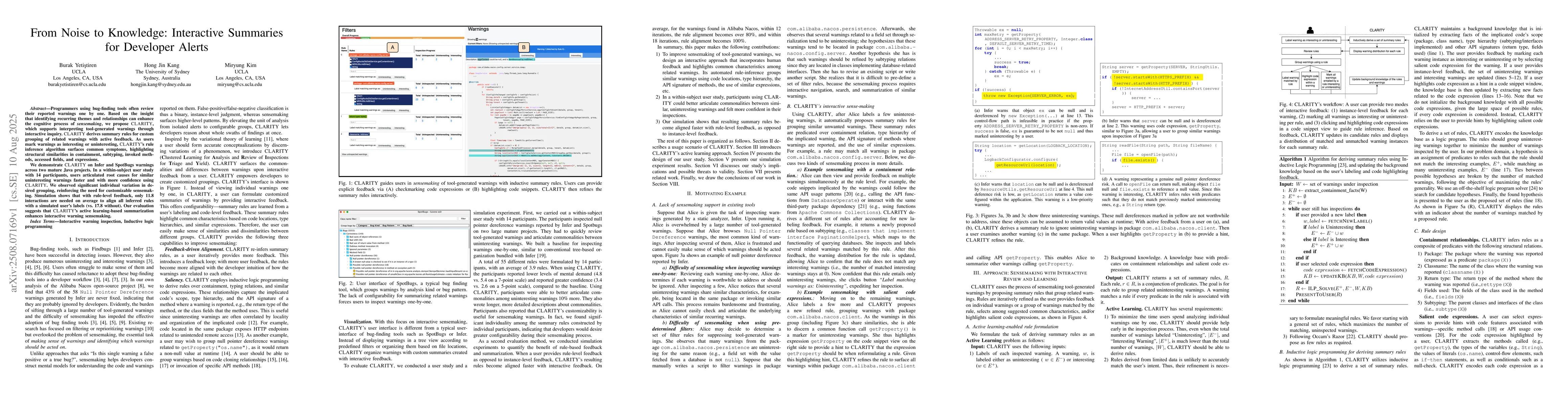 Thumbnail for From Noise to Knowledge: Interactive Summaries for Developer Alerts