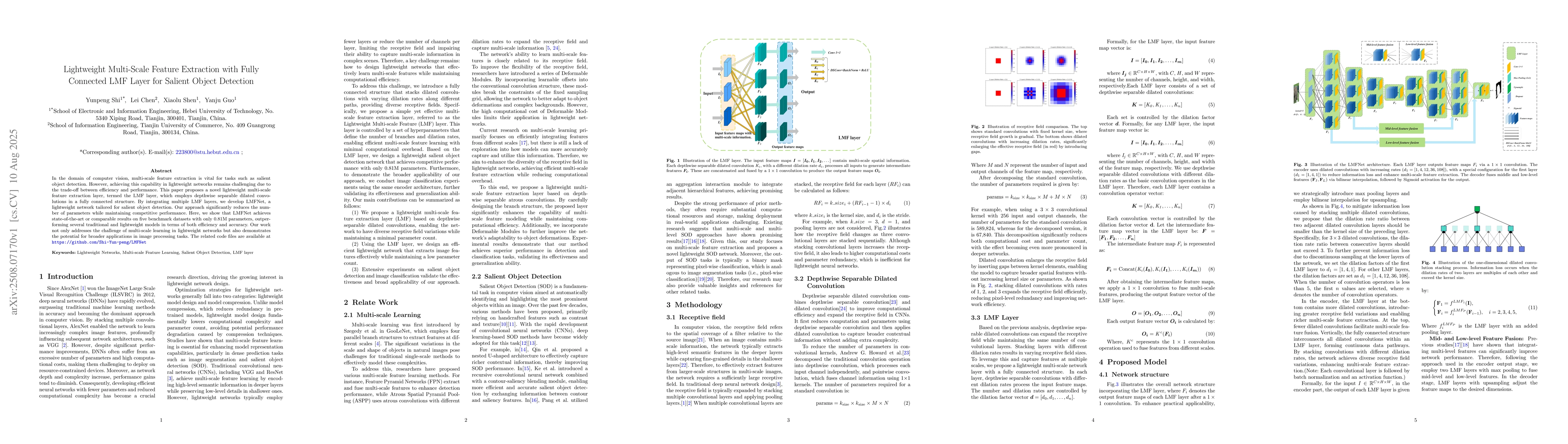 Thumbnail for Lightweight Multi-Scale Feature Extraction with Fully Connected LMF
  Layer for Salient Object Detection