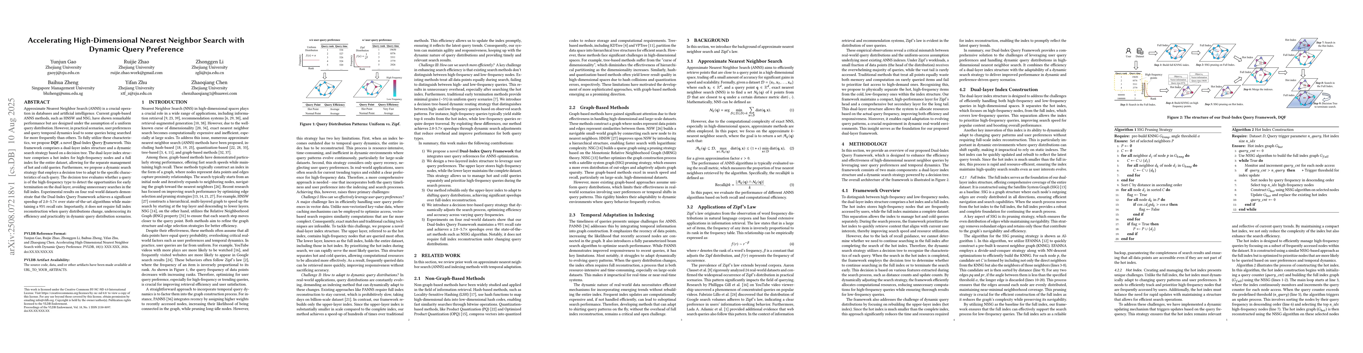 Thumbnail for Accelerating High-Dimensional Nearest Neighbor Search with Dynamic Query
  Preference