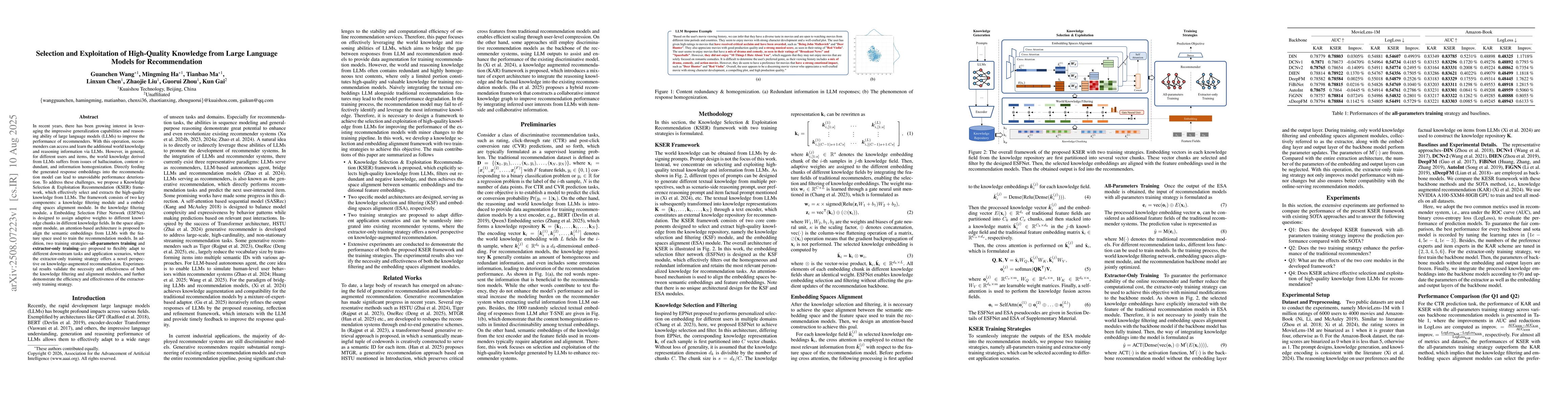 Thumbnail for Selection and Exploitation of High-Quality Knowledge from Large Language
  Models for Recommendation