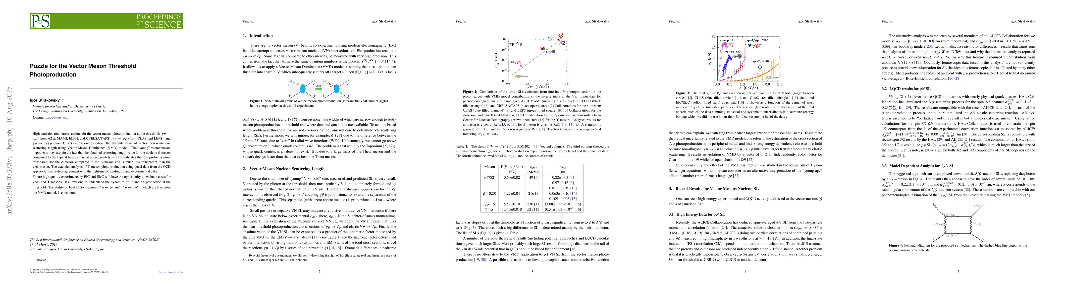 Thumbnail for Puzzle for the Vector Meson Threshold Photoproduction