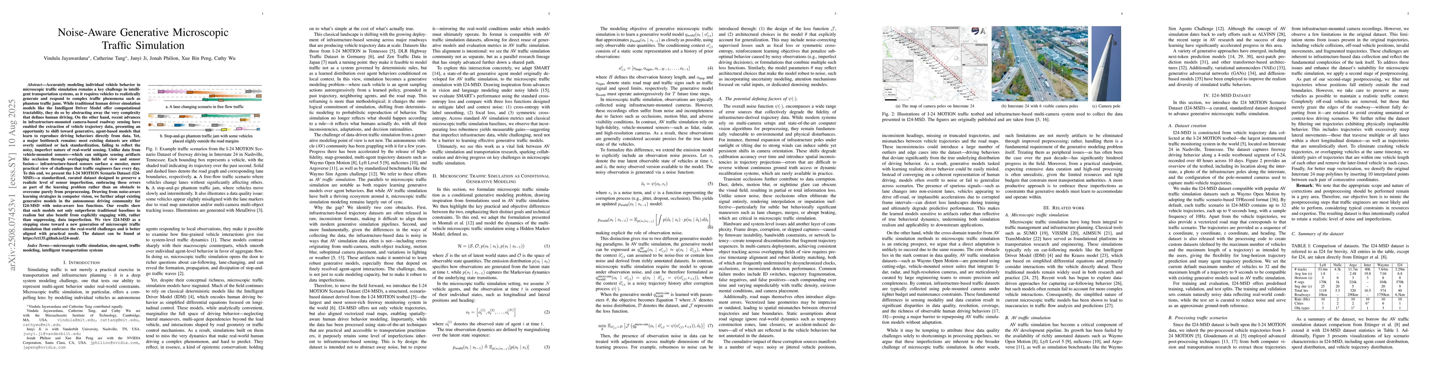 Thumbnail for Noise-Aware Generative Microscopic Traffic Simulation