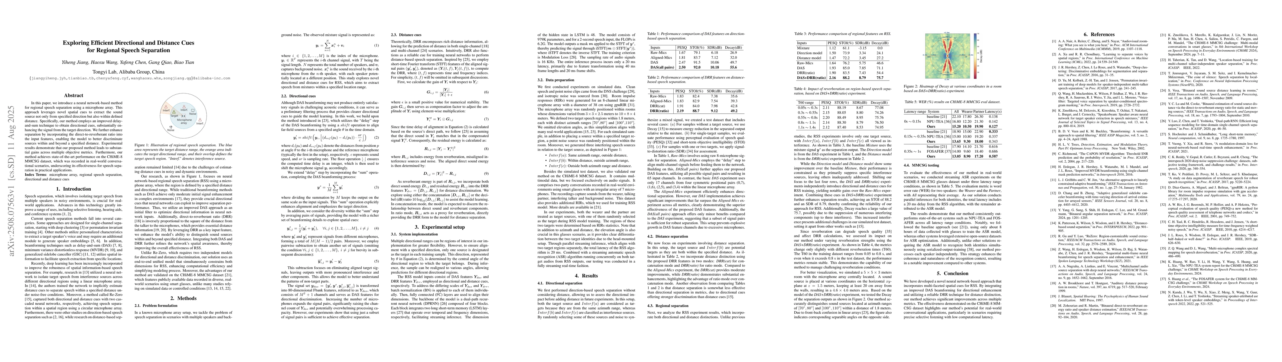 Thumbnail for Exploring Efficient Directional and Distance Cues for Regional Speech
  Separation