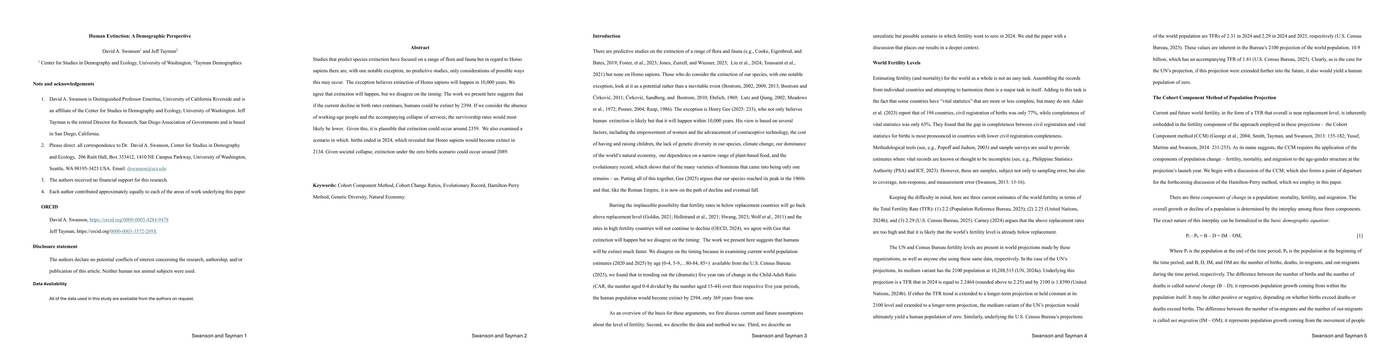 Thumbnail for Human Extinction A Demographic Perspective