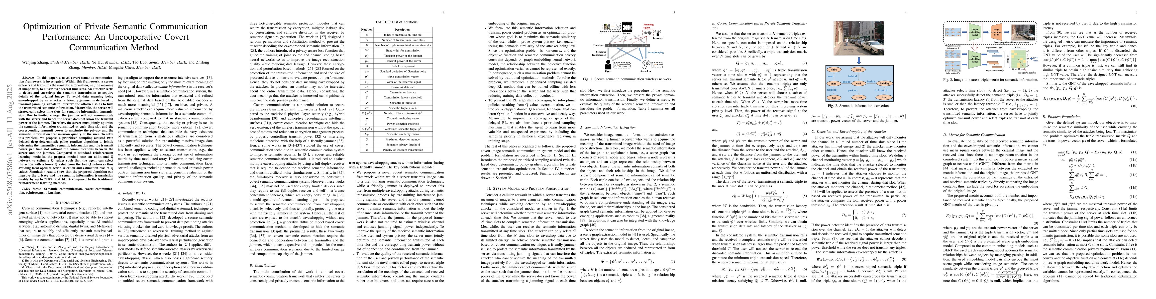 Thumbnail for Optimization of Private Semantic Communication Performance: An
  Uncooperative Covert Communication Method