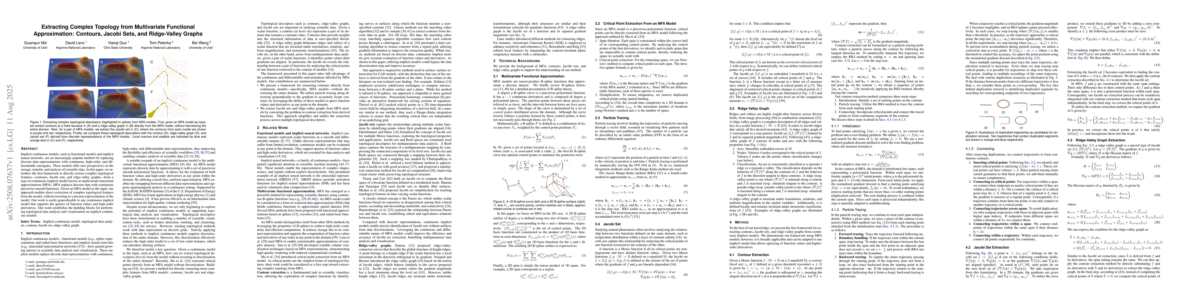 Thumbnail for Extracting Complex Topology from Multivariate Functional Approximation:
  Contours, Jacobi Sets, and Ridge-Valley Graphs