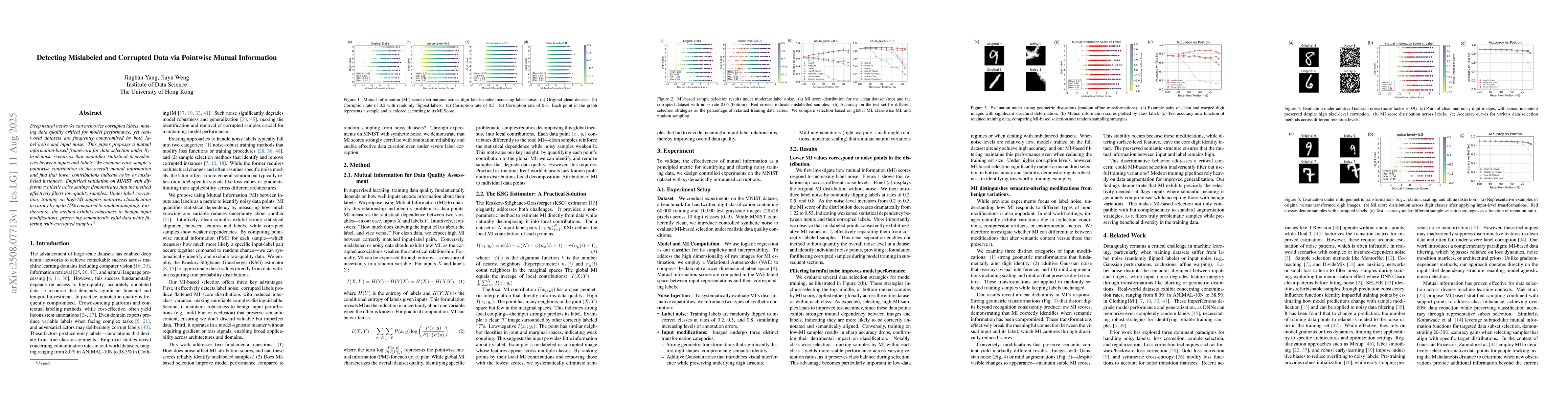 Thumbnail for Detecting Mislabeled and Corrupted Data via Pointwise Mutual Information