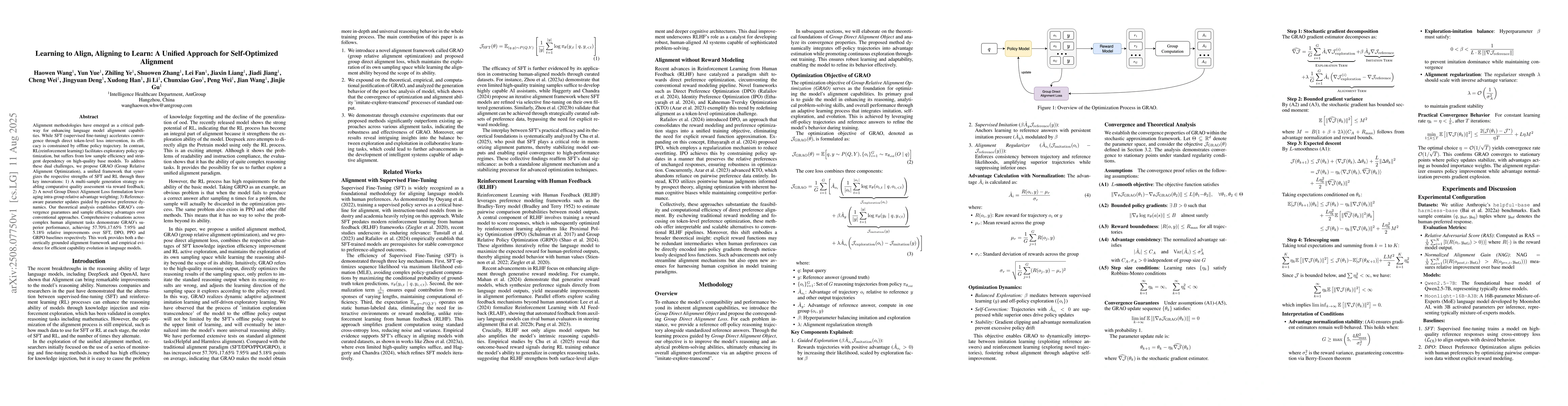 Thumbnail for Learning to Align, Aligning to Learn: A Unified Approach for
  Self-Optimized Alignment