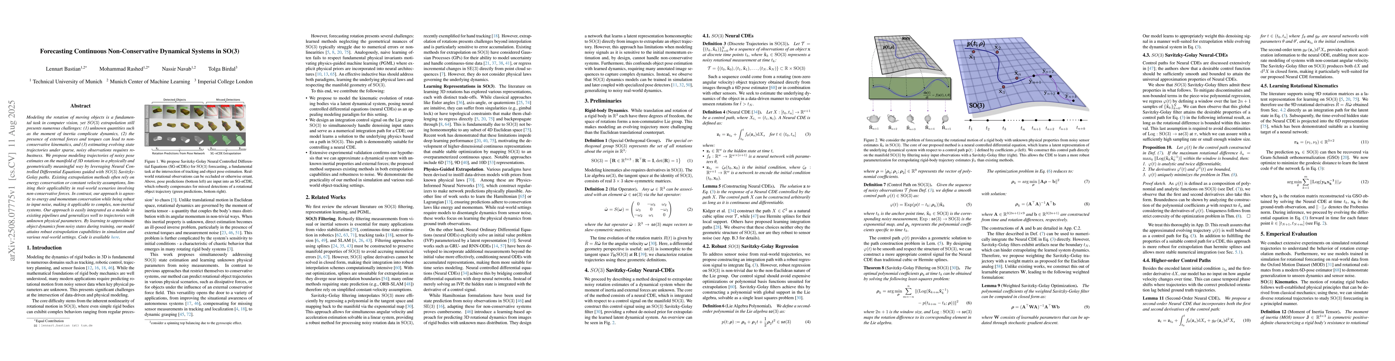 Thumbnail for Forecasting Continuous Non-Conservative Dynamical Systems in SO(3)
