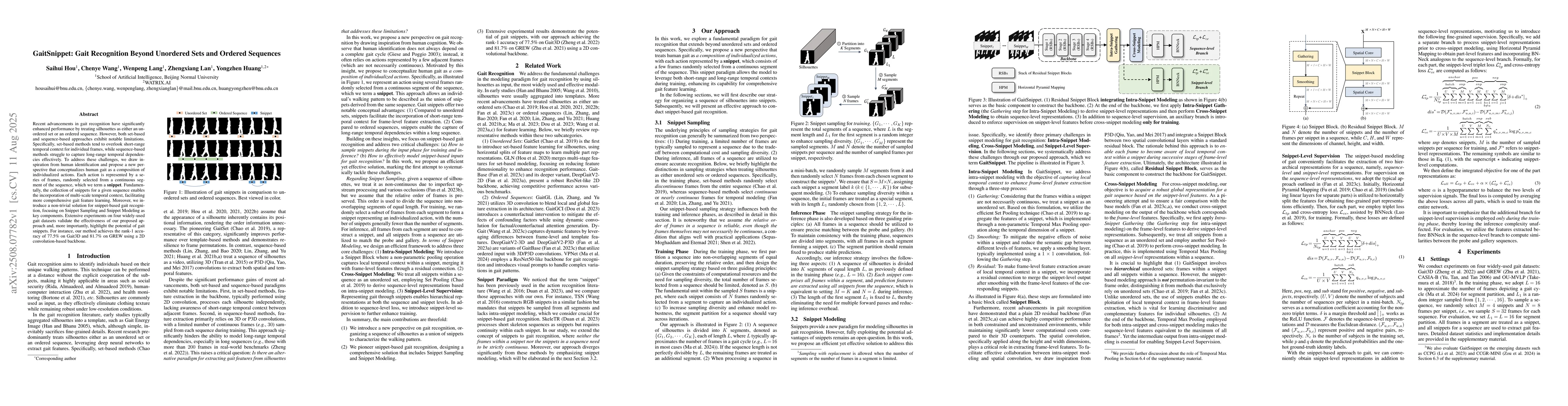 Thumbnail for GaitSnippet: Gait Recognition Beyond Unordered Sets and Ordered
  Sequences
