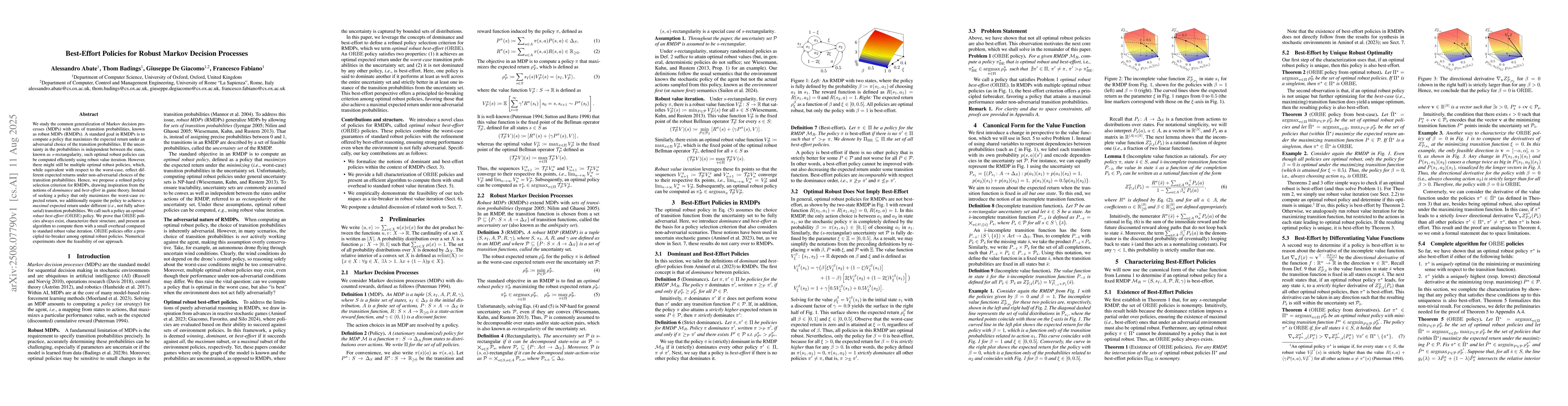 Thumbnail for Best-Effort Policies for Robust Markov Decision Processes
