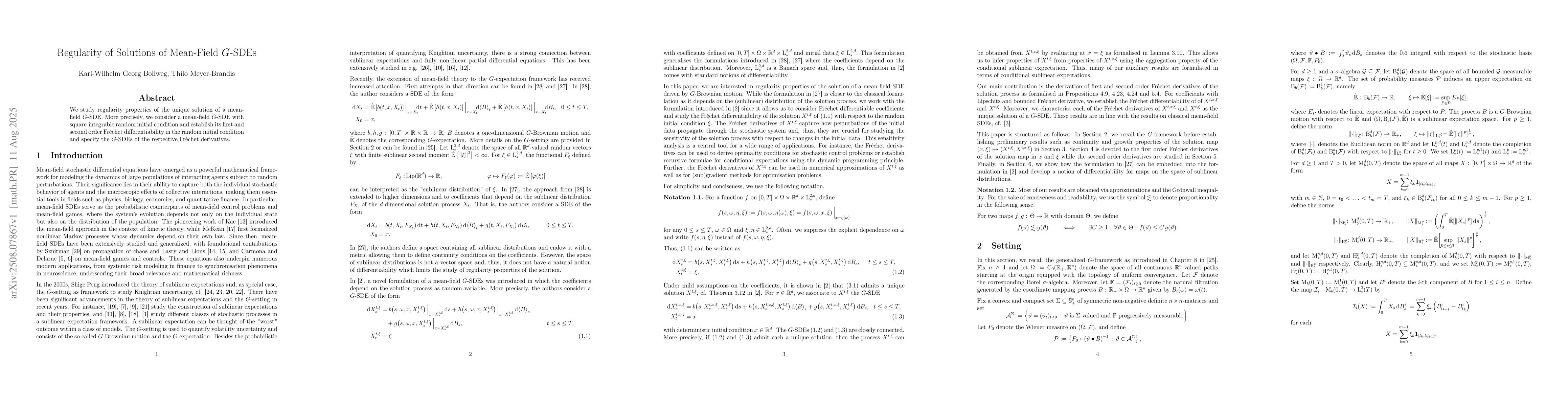 Thumbnail for Regularity of Solutions of Mean-Field $G$-SDEs