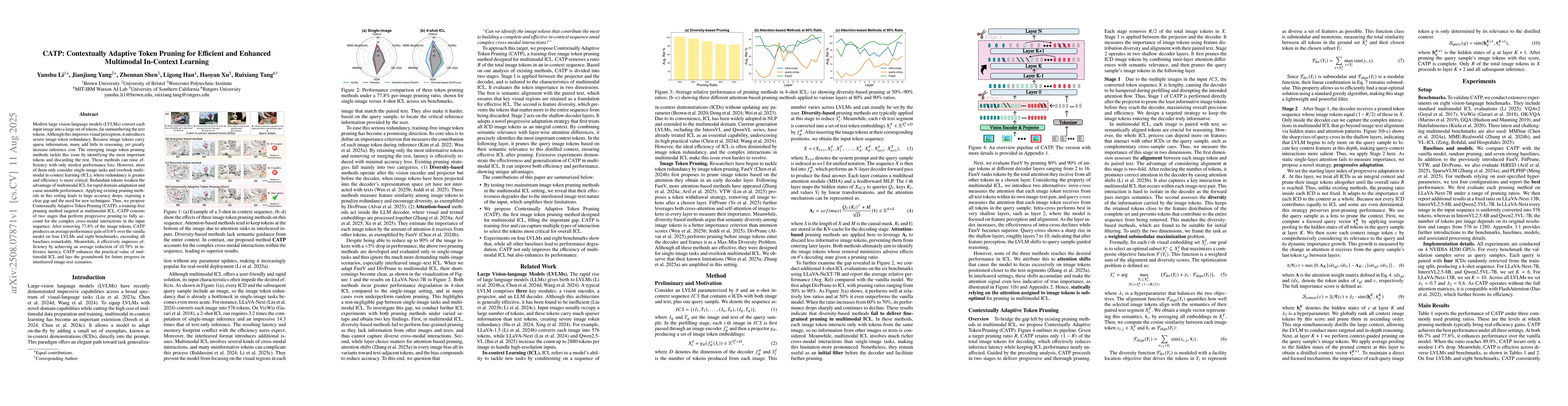 Thumbnail for CATP: Contextually Adaptive Token Pruning for Efficient and Enhanced
  Multimodal In-Context Learning