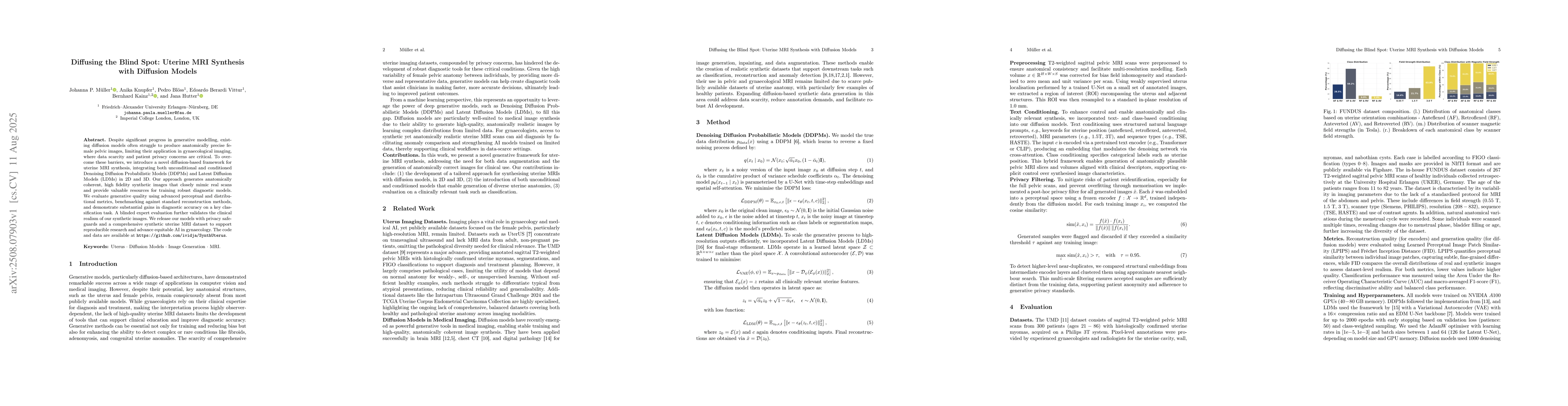 Thumbnail for Diffusing the Blind Spot: Uterine MRI Synthesis with Diffusion Models