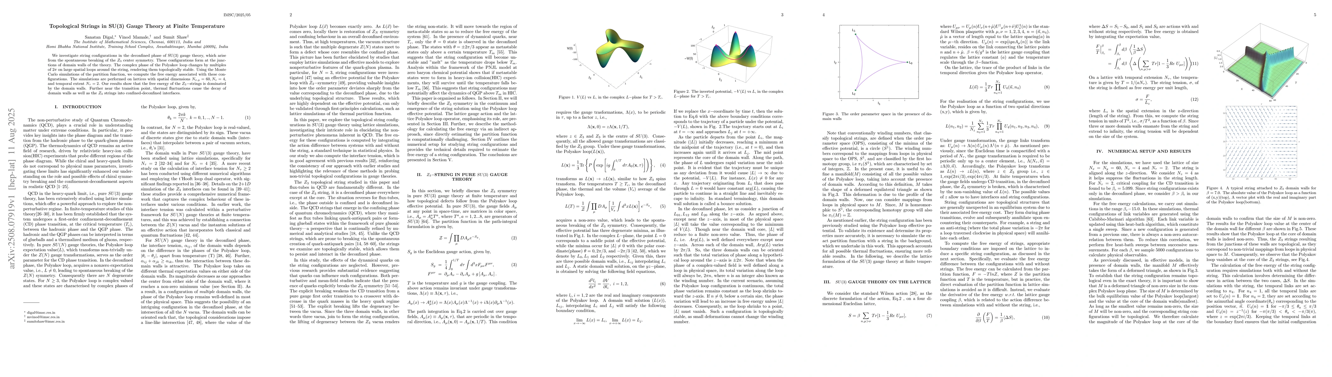 Thumbnail for Topological Strings in SU(3) Gauge Theory at Finite Temperature
