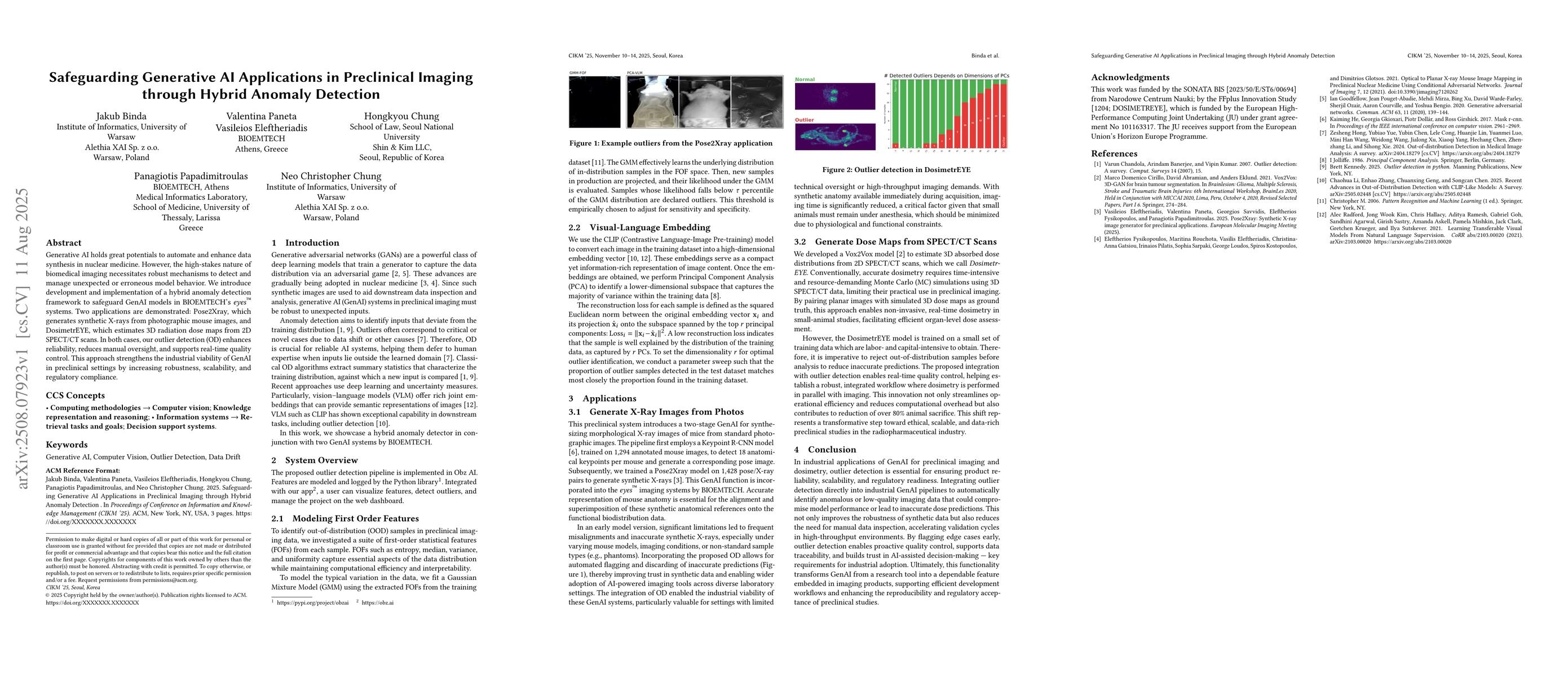 Thumbnail for Safeguarding Generative AI Applications in Preclinical Imaging through
  Hybrid Anomaly Detection