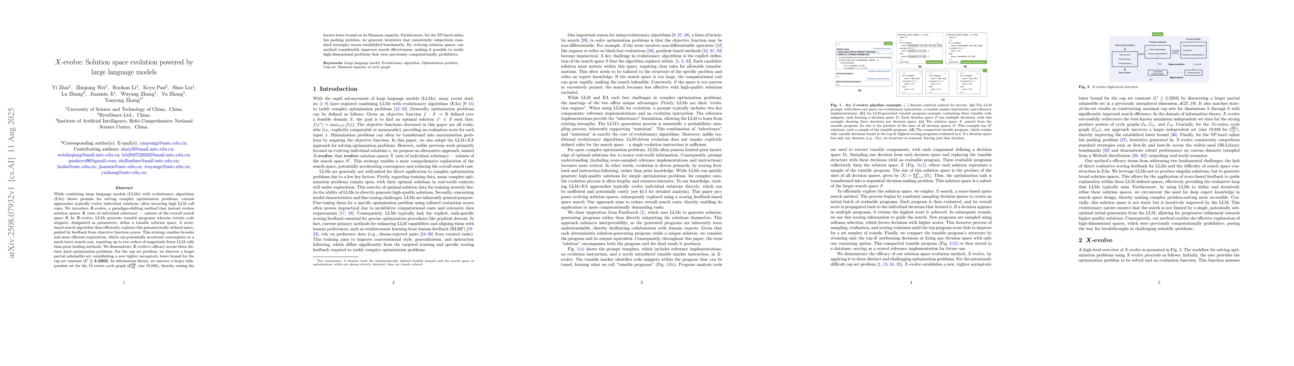 Thumbnail for \(X\)-evolve: Solution space evolution powered by large language models