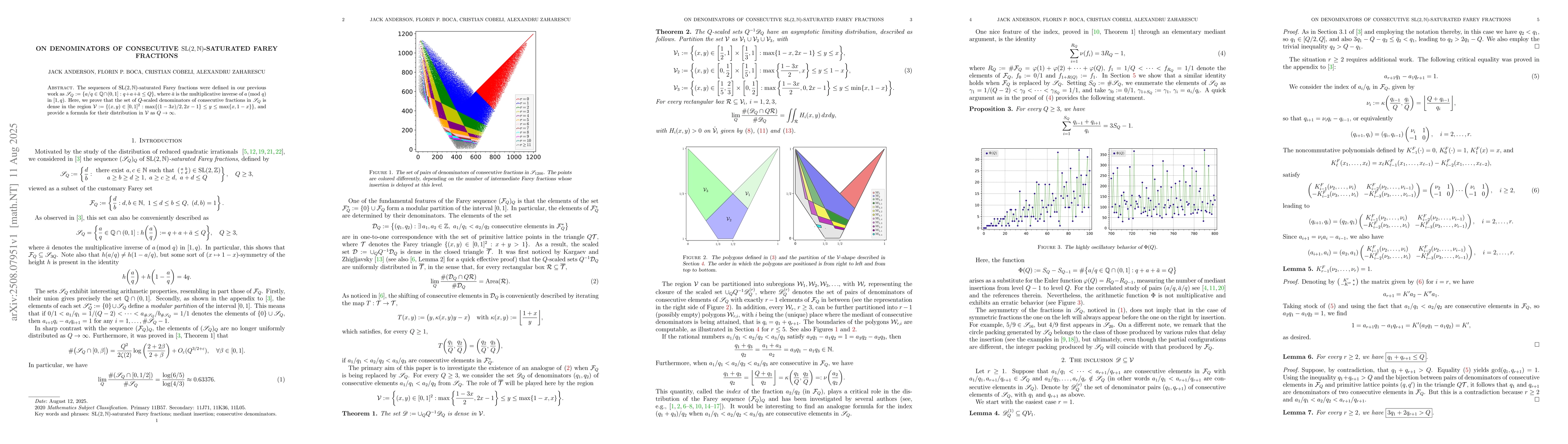 Thumbnail for On denominators of consecutive $\operatorname{SL}(2,{\mathbb
  N})$-saturated Farey fractions