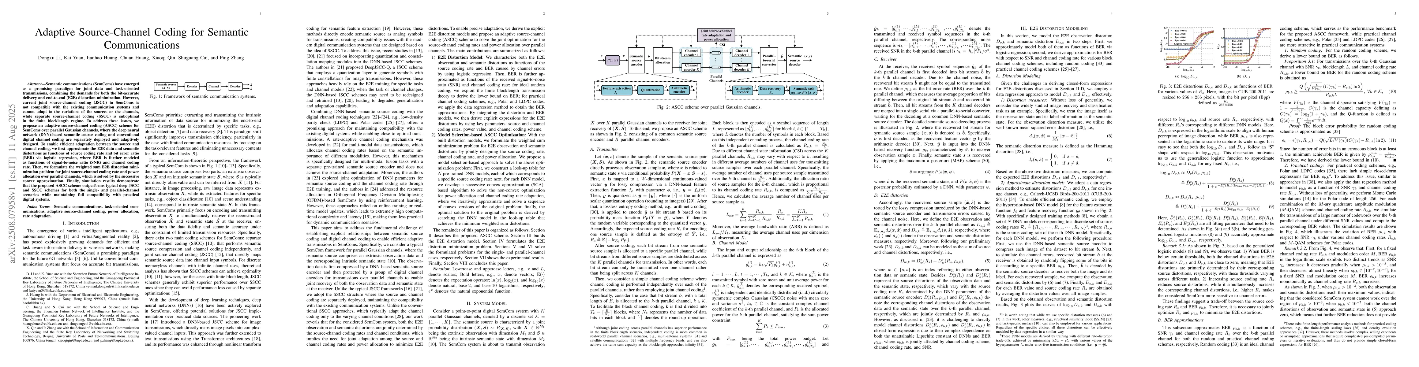 Thumbnail for Adaptive Source-Channel Coding for Semantic Communications