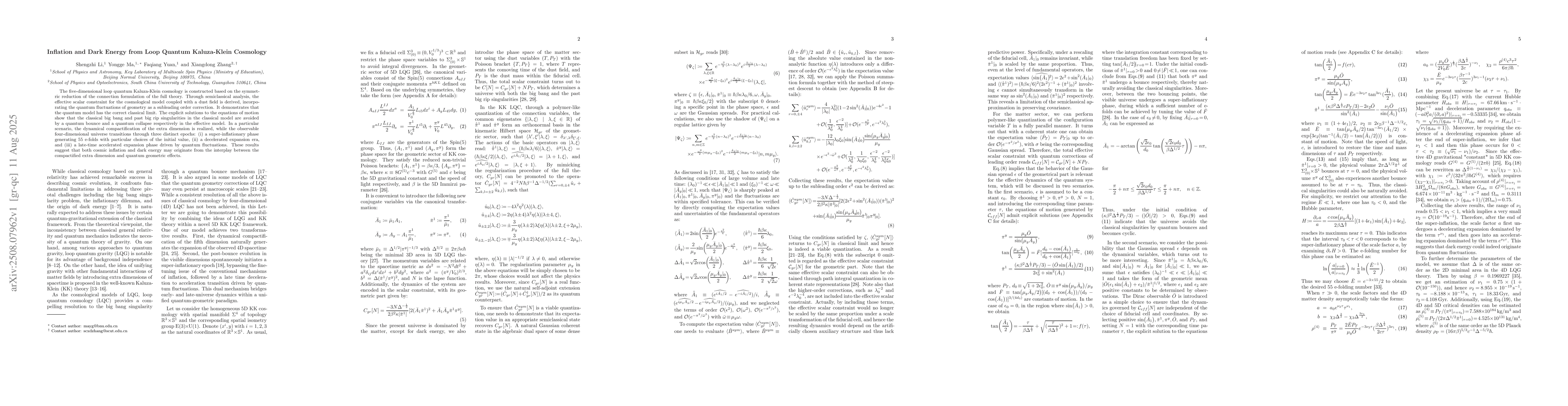 Thumbnail for Inflation and Dark Energy from Loop Quantum Kaluza-Klein Cosmology