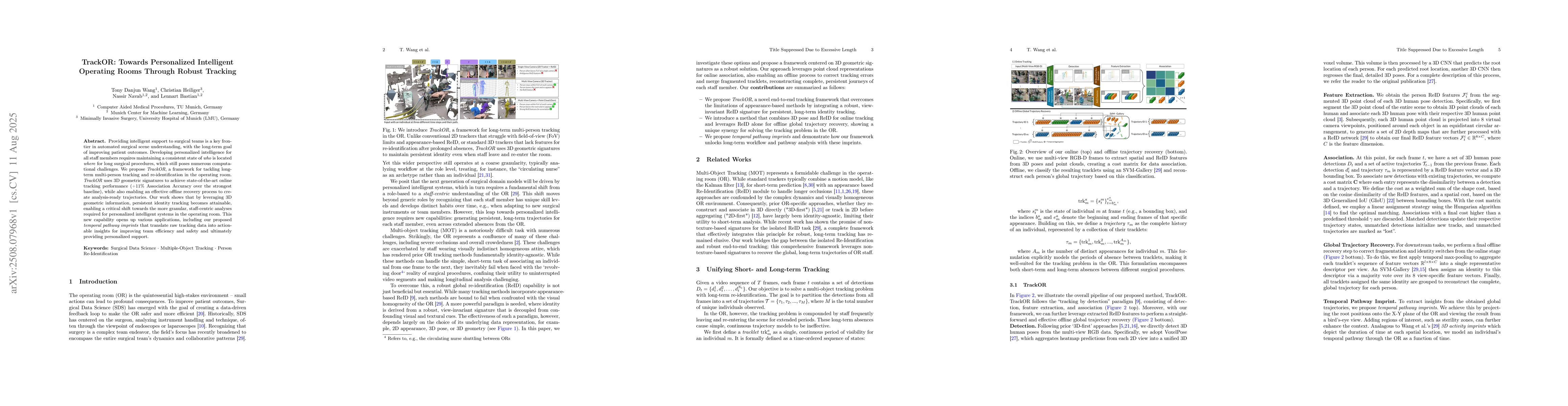 Thumbnail for TrackOR: Towards Personalized Intelligent Operating Rooms Through Robust
  Tracking