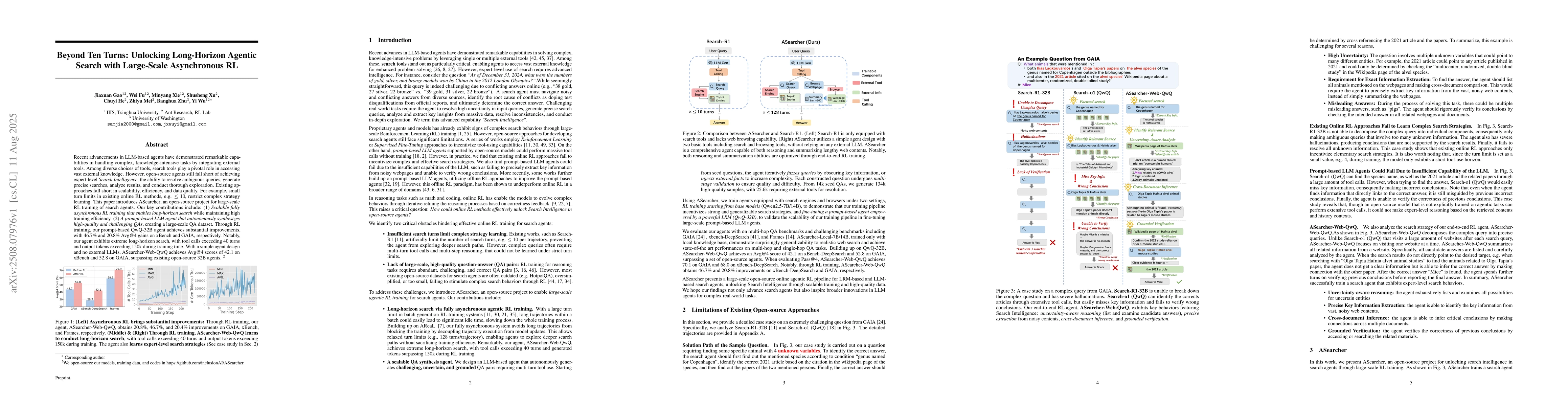 Thumbnail for Beyond Ten Turns: Unlocking Long-Horizon Agentic Search with Large-Scale
  Asynchronous RL