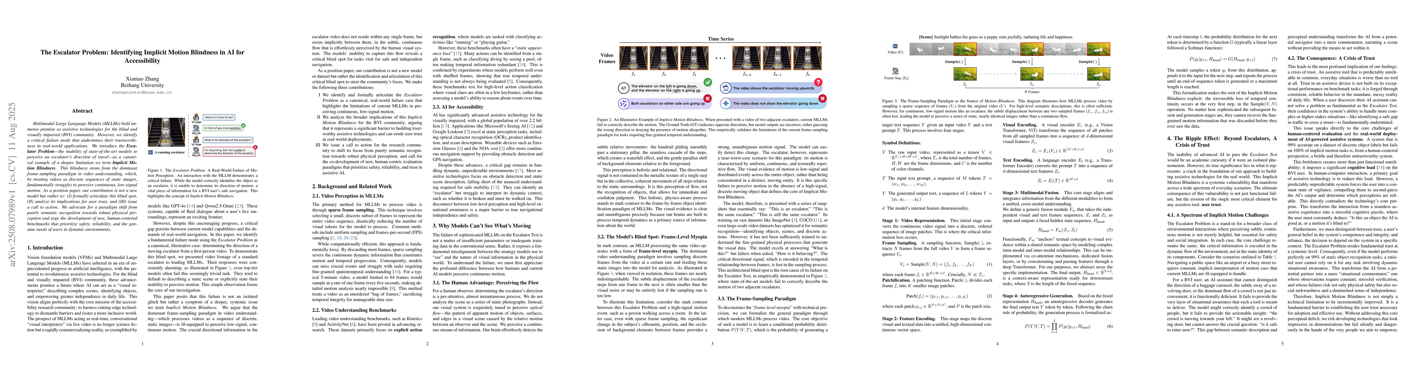 Thumbnail for The Escalator Problem: Identifying Implicit Motion Blindness in AI for
  Accessibility