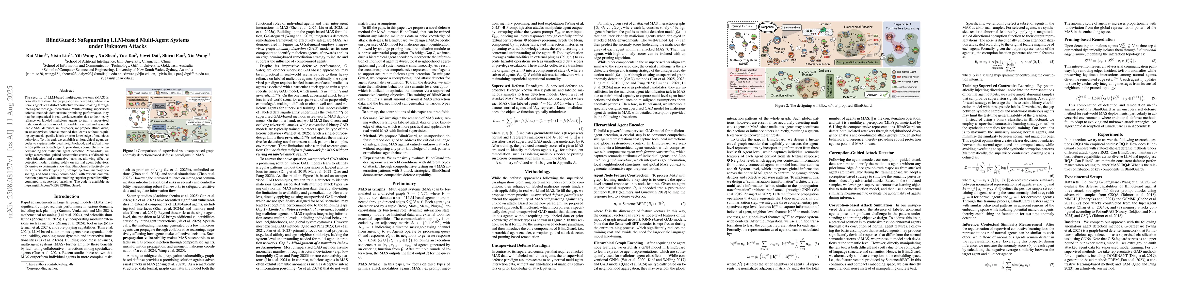 Thumbnail for BlindGuard: Safeguarding LLM-based Multi-Agent Systems under Unknown
  Attacks